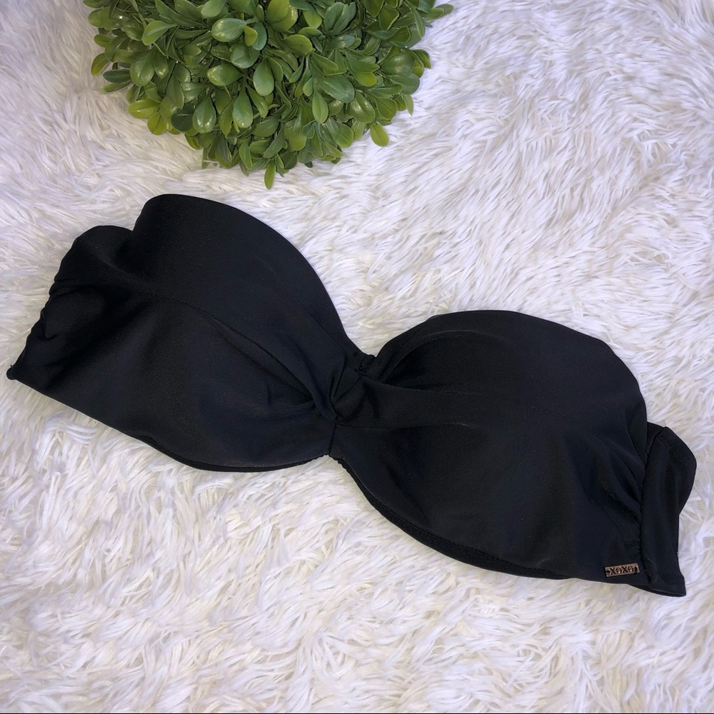 XOXO Black Swimming Strapless Top